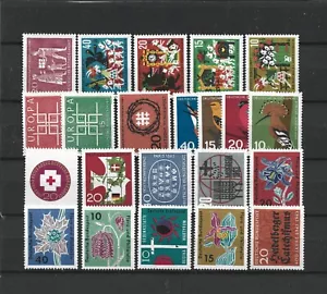 WEST GERMANY 1963 STAMP COLLECTION 22 Values Mint Never Hinged - Picture 1 of 1