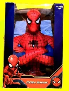Marvel Comic Books Hero Spiderman Coin Bank ~ PVC Plastic Bust Piggy Bank 2006 - Picture 1 of 10