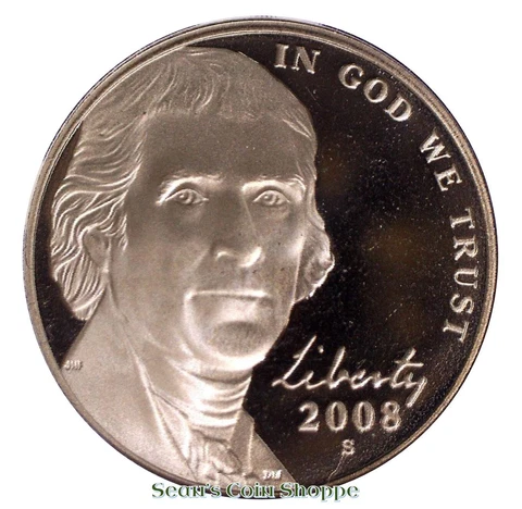 2008 S Jefferson Nickel 5C Gem Deep Cameo Proof Nickle San Francisco Ships Free! Cover