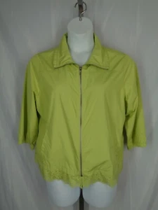 Chicos Zenergy Jacket Windbreaker Laser Cut Size 2 (12) Large New - Picture 1 of 9
