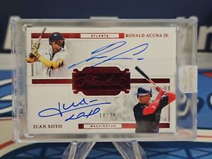 2022 Flawless Ronald Acuna Jr. & Juan Soto Ruby Red Dual Auto /20 #DS-RJ TS1