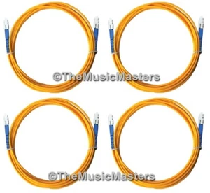 4X 12ft Fiber Optic Optical Digital Audio Cable Wire SPDIF Sound Bar Cord Yellow - Picture 1 of 5