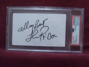 DOC RIVERS HAND SIGNED INDEX CARD CUT SIGNATURE PSA/DNA SLABBED - Picture 1 of 1