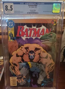 Batman #497 Newsstand Variant 1st Printing CGC 8.5 Bane Brakes Batman Back - Picture 1 of 5