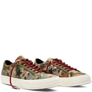 CONVERSE ONE STAR '74 'CAMO' BLACK/EGRET SNEAKERS 152665C US SIZE M/5.5 W/7.5 - Picture 1 of 6
