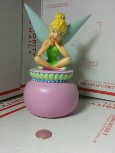Vintage Walt Disney ENESCO 9" Tinker bell Fairy Coin PVC Piggy Bank with Plug - Picture 1 of 12