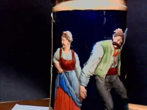 LIDDED BEER STEIN MAN & WOMAN DANCING IN PUB REINHOLD MERKELBACH - Picture 1 of 5