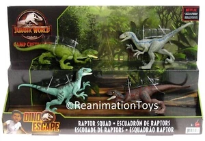 Jurassic World Camp Cretaceous Raptor Squad Blue Delta Charlie Eco Dinosaurio Nuevo en caja - Imagen 1 de 3