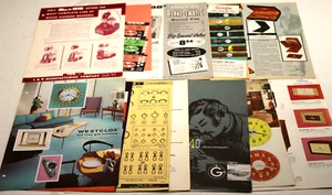 20+pc MCM 1950s Mid Century Advertising Catalogs Clocks Watches Bulova Sessions - Imagen 1 de 12