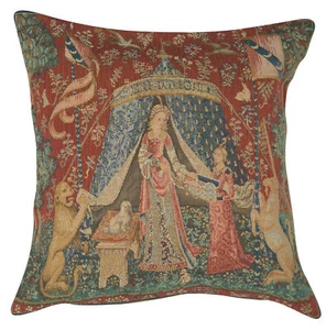 A Mon Seul Desir French Tapestry Cushion Covers 19x19 in Couch Pillow Cover - Picture 1 of 10