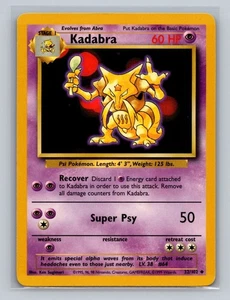 1999 Pokemon Set Unlimited Kadabra Uncommon #32/102 LP - Bild 1 von 2