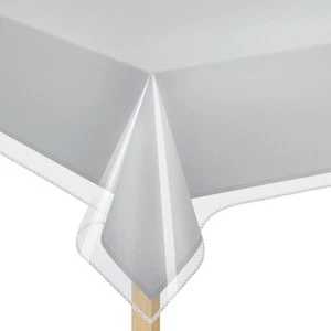 Clear Plastic Table Cover Protector 100% Waterproof Table Protector Crystal C... - Picture 1 of 3