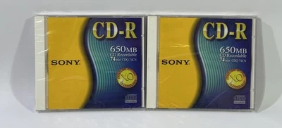 2x SONY CD-R 650MB 74min CDQ-74CN - CD Recordable Rohling - Neu & OVP Rarität - Bild 1 von 2