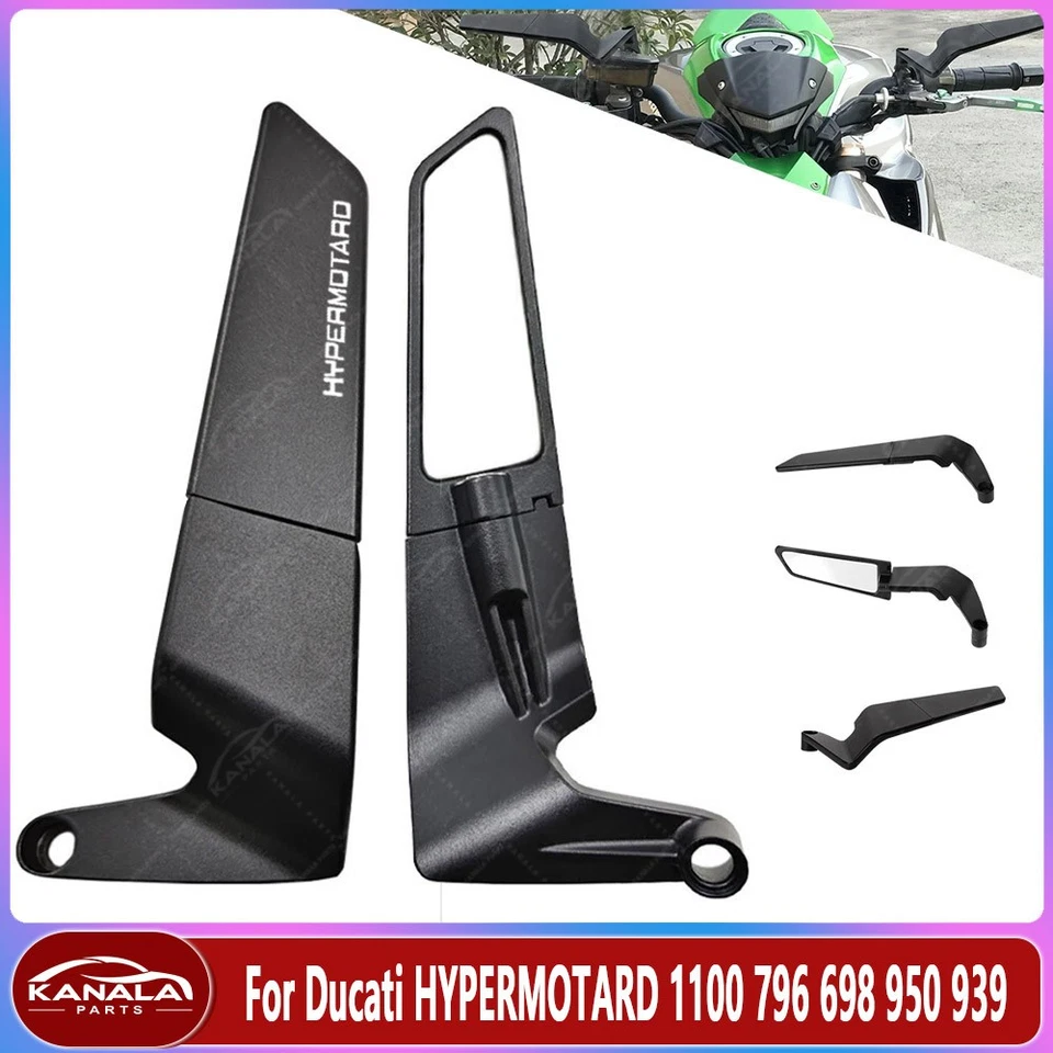 Adjustable Rotating Rearview Mirror For Ducati HYPERMOTARD 1100 796 698 950 939 Foto 1 de 4