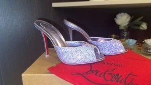 Christian Louboutin Me Dolly Crystal Strass 100 Mules Heels.Size 37 RRP £1295 - Picture 1 of 9