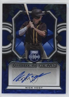 2023 Panini Elite Extra Edition Hidden Gems Blue Nick Vogt #HG-NVG Auto - Image 1 of 2