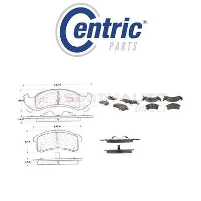 Centric Posi Quiet Metallic Brake Pads w Shims for 1993 Chevrolet Camaro iw - Imagem 1 de 4