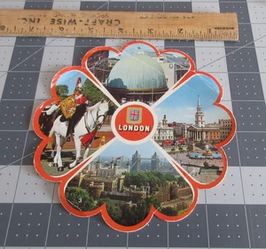 Vintage 1976 Daisy Flower Shape Postcard London Planetarium Trafalgar Square - Picture 1 of 3