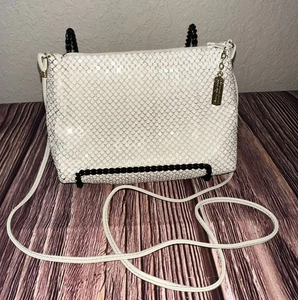 VINTAGE Whiting and Davis White Mesh Evening, Special Occasion, Sholder Bag - Picture 1 of 17