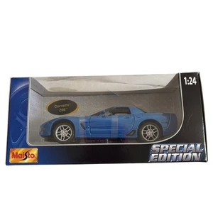 Maisto 1:24 Chevrolet Corvette Z06 Blue Die-Cast Model Car Special Edition NIB - Picture 1 of 5