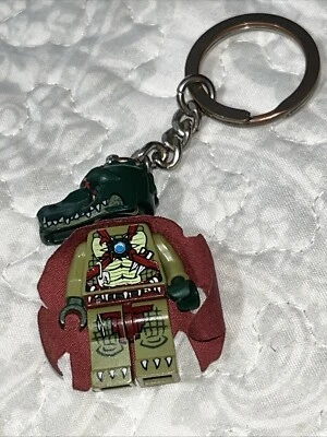 2011 Lego Legends of Chima CRAGGER Crocodile 1 3/4” Minifigure Keychain - Image 1 of 4