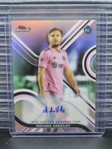 2022 Topps Finest MLS Indiana Vassilev Refractor Rookie Auto RC #12 Inter Miami