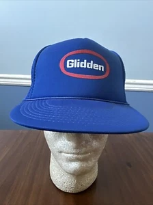 Glidden Paints Blue Snapback Hat Vintage - Picture 1 of 7