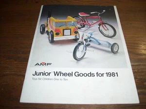 RARE AMF 1981 "WONDER WOMAN","SPIDERMAN" BICYCLES AND METAL PEDAL CARS CATALOG! - Picture 1 of 6