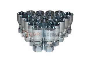 Hydraulik Crimpverschraubung | 3/8" Innengewinde JIC x 1/4" Schlauch Widerhaken | C202 | 20 Stück - Bild 1 von 2