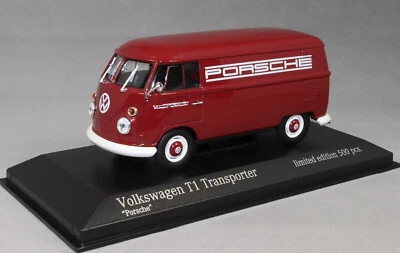 VW Volkswagen T1 Beförderer Porsche Livery 1963 Red MINICHAMPS 943052203 1:43 - Bild 1 von 3