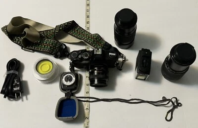 Vintage Vivitar 400/SL 35 mm Film Camera Rikenon And Accessories - Image 1 of 4