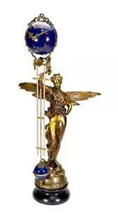 Ansonia Stil Mystery Messing Lady Gloria 8 Tage 4" Kugel schwingende Swinger Uhr - Bild 1 von 12