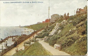 Vintage Dovercourt: Slopes & Band Stand Postcard D.33461 The Photochrom Co. - Picture 1 of 2