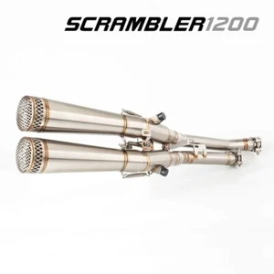 Impianto completo scarico moto per Triumph Scrambler 1200 XE XC 2019-2024 scramb - Foto 1 di 8