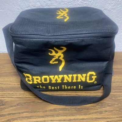 BROWNING Deer Logo Soft Sided Cooler Lunch Box Collapsible Black Gold - Image 1 of 4
