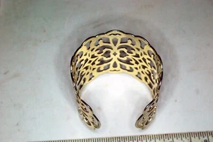Silver plated open clamp wrap bracelet 2-1/4" diameter 2-1/4" wide - Picture 1 of 2