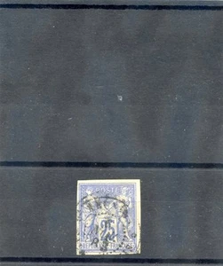 FRENCH COLONIES Sc 35a(YT 35)VF USED 1877 25c BLUE TYPE II $400 - Picture 1 of 1