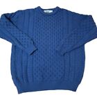Aran Crafts Sweater Mens Sz L Knit Merino Wool Ireland Made Cable Knit Vintage 