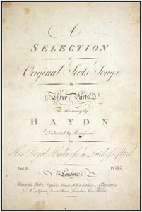 Joseph HAYDN: A Selection of Original Scots Songs in Three Parts. - Picture 1 of 2
