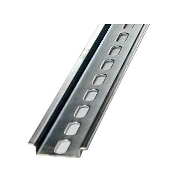 35MM TOP HAT DIN RAIL 100MM SLOTTED CUT TO LENGTH 7.5mm Depth - Image 1 of 1
