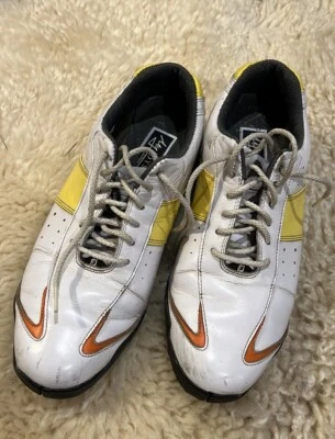 Footjoy Zapatos de Golf Amarillo Blanco Acento Pingüino Hombre Talla 9 Foto 1 de 4