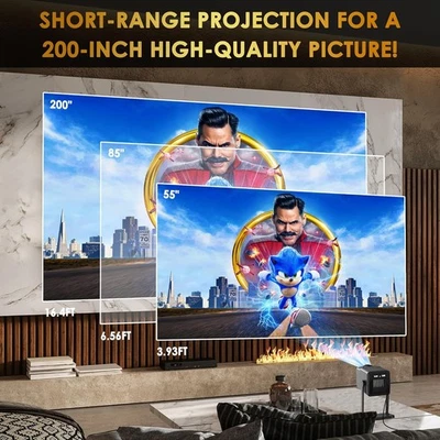 Мини портативный проектор с WiFi и Bluetooth, умный маленький кинопроектор - Изображение 1 из 4