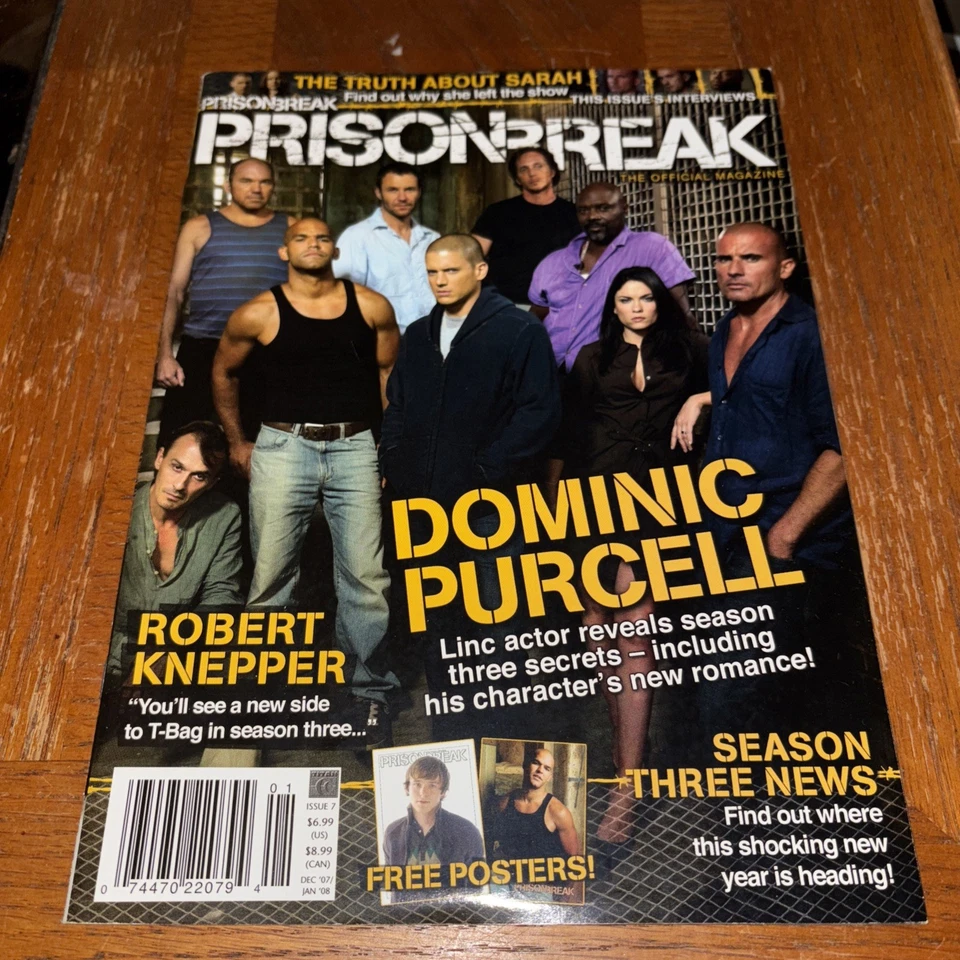 VTG Official 2007 Prison Break Magazine: Dominic Purcell Robert Knepper News Foto 1 de 4