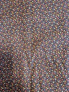 VTG NOS Peter Pan Fabrics Florals on chocolate Browb Calico BTHY - Picture 1 of 4