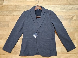 Mizzen Main Size Medium R Chocolate Gun Check Watson Flannel Suit Jacket Blazer - Picture 1 of 13