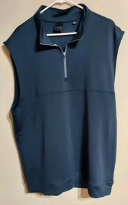 Dunning Golf Performance Herren blau ärmellos 1/4-Reißverschluss Pullover Weste! Größe 2XL!! - Bild 1 von 5