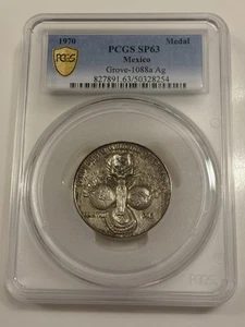 1970 Medal PCGS SP63 Mexico World Cup Grove 1088a - Picture 1 of 4