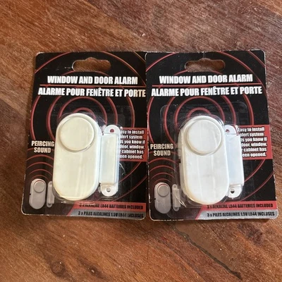 WINDOW & DOOR ALARM PIERCING SOUND EASY TO INSTALL BATTERIES INC.  2 Packs - Image 1 of 2