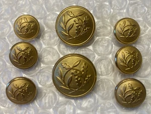 Set bottoni blazer Sporrongs Svezia rami incrociati ottone massiccio 8 per 2 bottoni - Foto 1 di 5