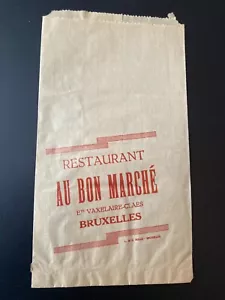 RARE ancien sachet Emballage Restaurant au bon marché Vaxelaire Claes ETAT NEUF - Picture 1 of 2
